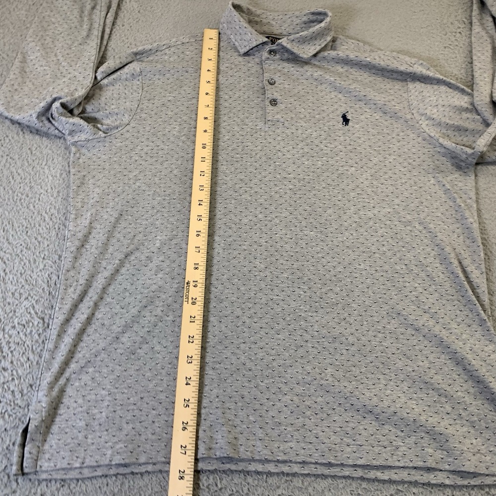 Polo Ralph Lauren Shirt Mens XL Gray Blue All Over Floral Print Long Sleeve - Picture 5 of 9